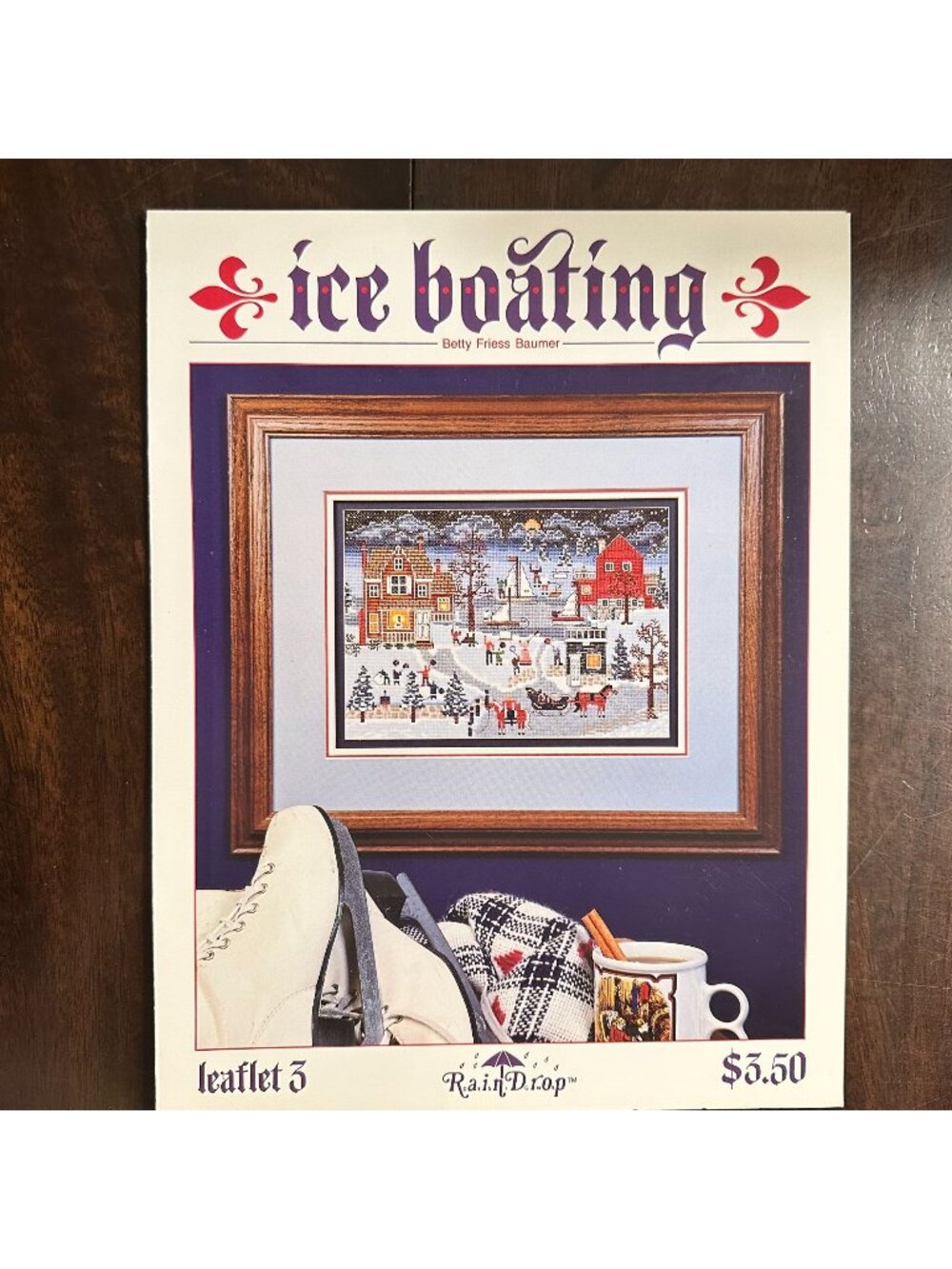 Ice Boating Cross Stitch Pattern Leaflet By Betty Friese Baumer Raindrop Designs